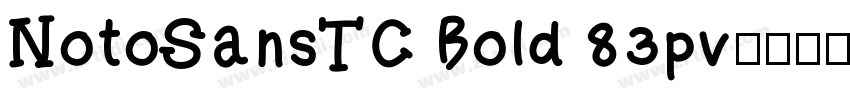 NotoSansTC Bold 83pv字体转换